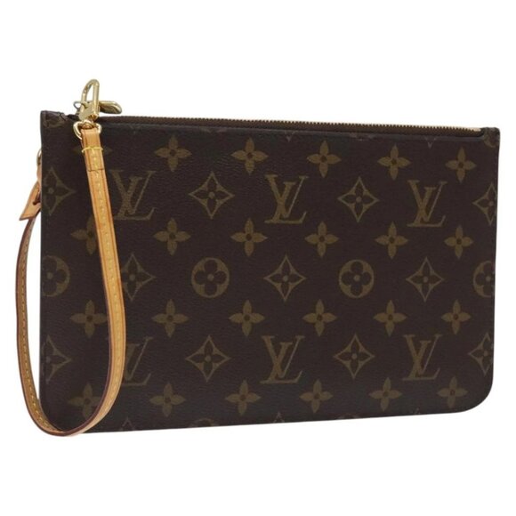 LOUIS VUITTON Monogram Neverfull MM Pouch Accessory Pouch Mimosa LV Auth 120202 - Picture 1 of 16